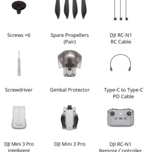 DJI Mini 3 pro - Drone & RCN1 - Contents