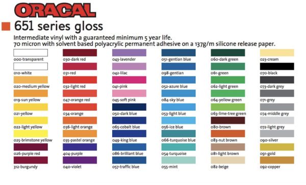 Custom Colours - Standard Colours