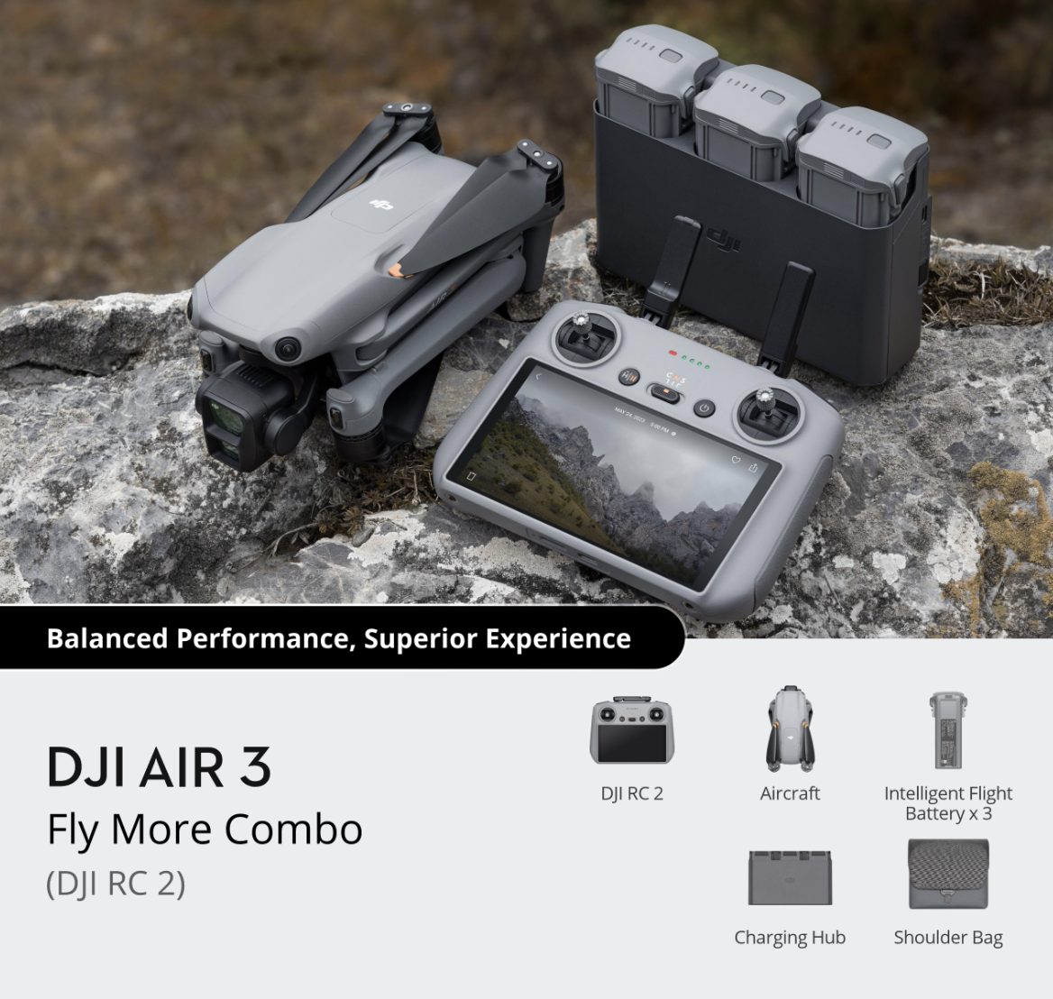 DJI Air 3 Flymore Combo (DJI RC 2) visual